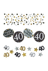 Amscan sparkling tafelconfetti 40 jaar mix