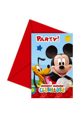 Uitnodigingen Mickey Mouse 6 stuks