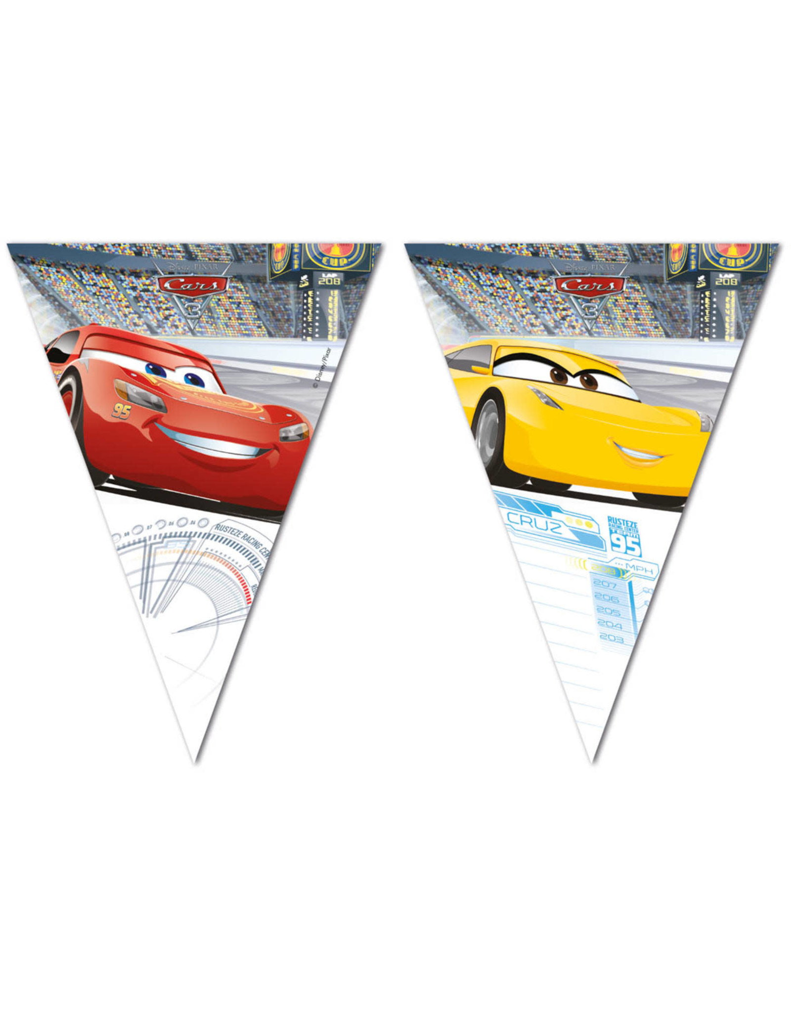 Disney Cars plastic vlaggenlijn 2,3 meter