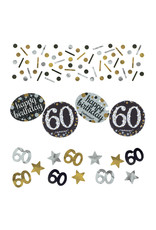 Amscan sparkling tafelconfetti 60 jaar mix