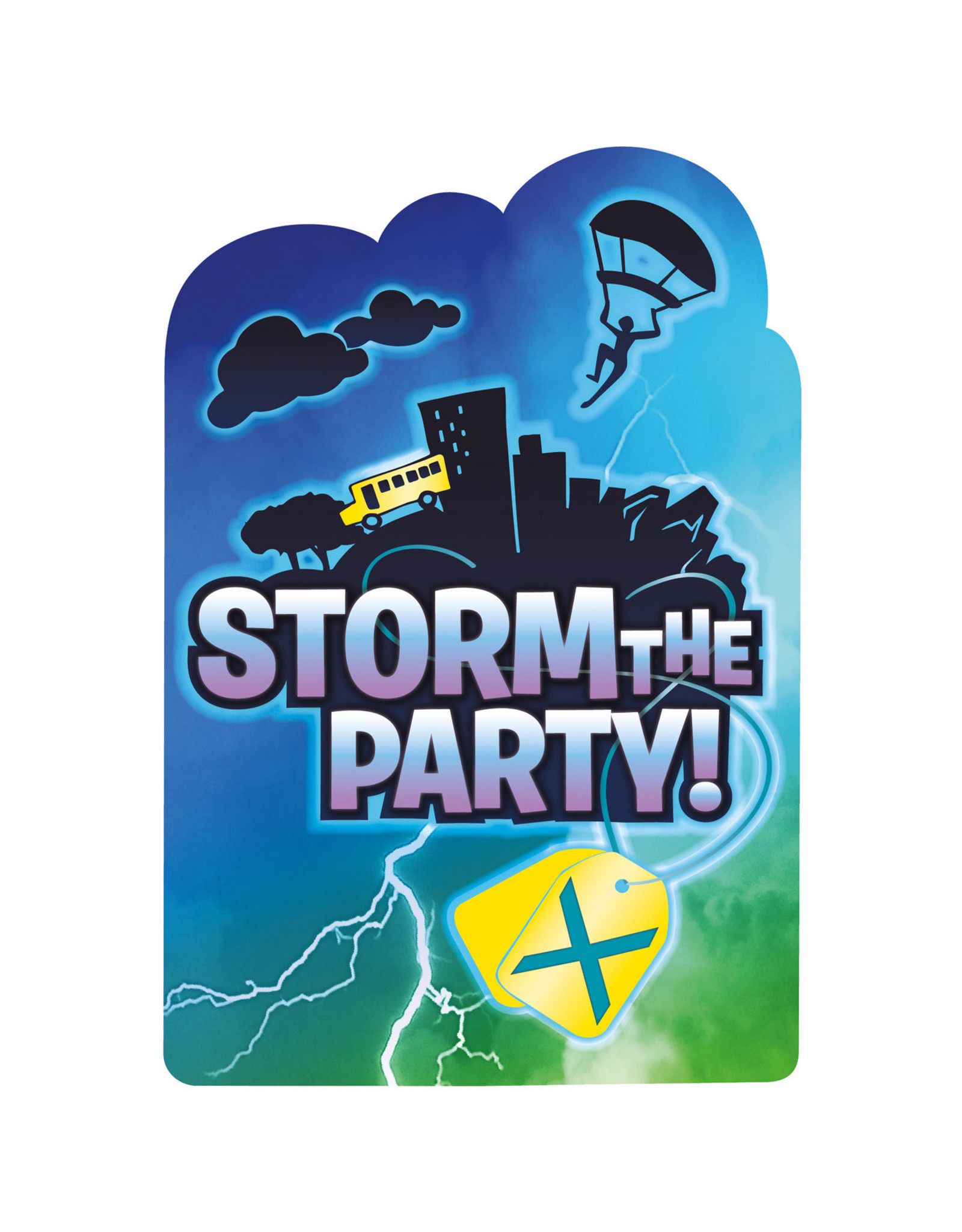 Battle royale uitnodigingen 8 stuks