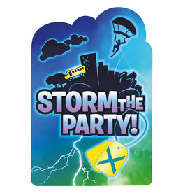 Battle royale uitnodigingen 8 stuks