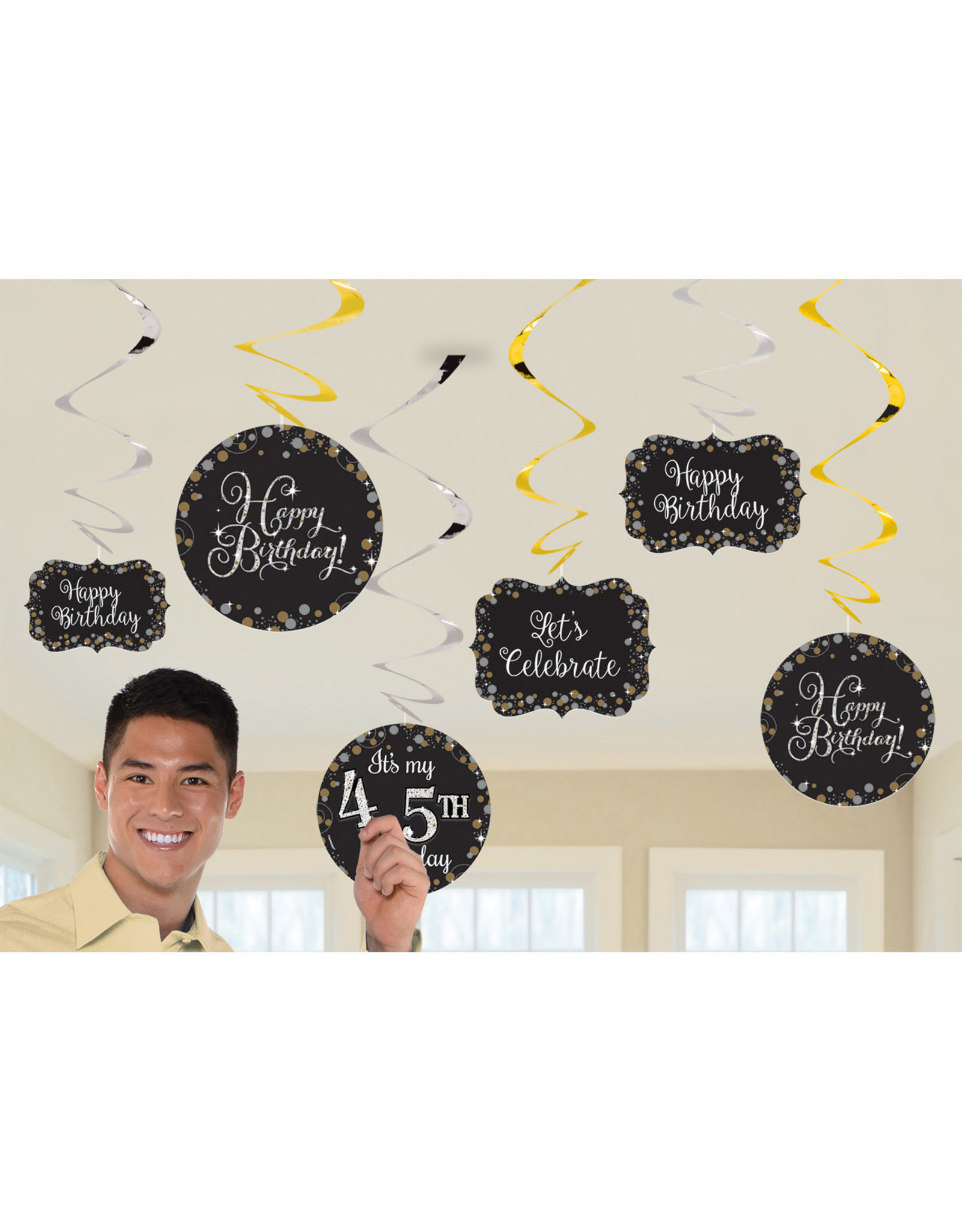 Hangdecoratie sparkling DIY 12-delig