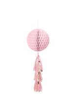 Amscan honeycomb met tassel roze/rose goud 1 stuk