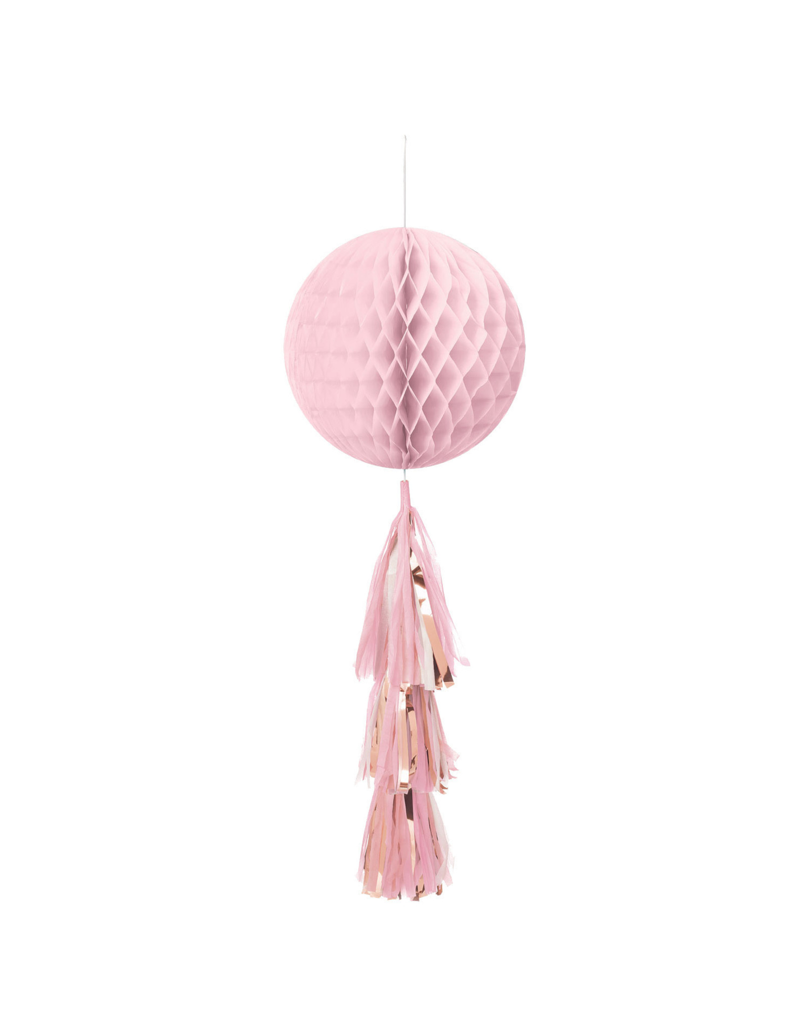 Honeycomb met tassel roze/rose goud 1 stuk