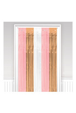 Amscan deurgordijn wit, rose, rose goud 91,4 x 243 cm