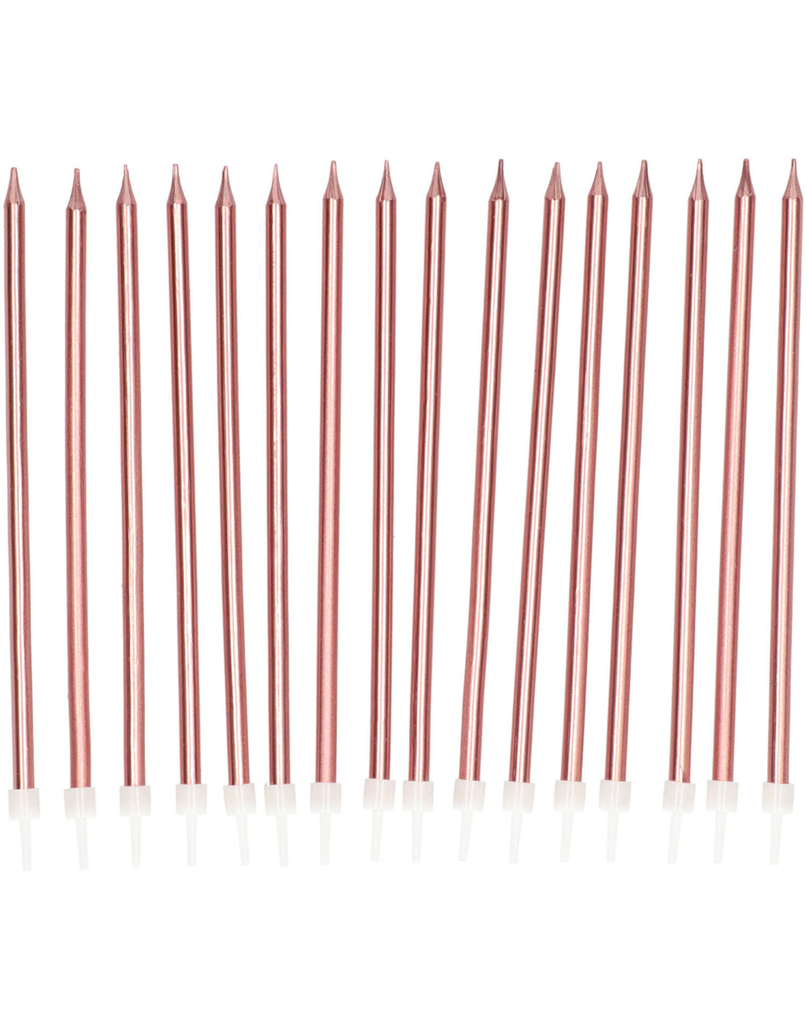 Rose gouden kaarsen deluxe 15 cm 16 stuks