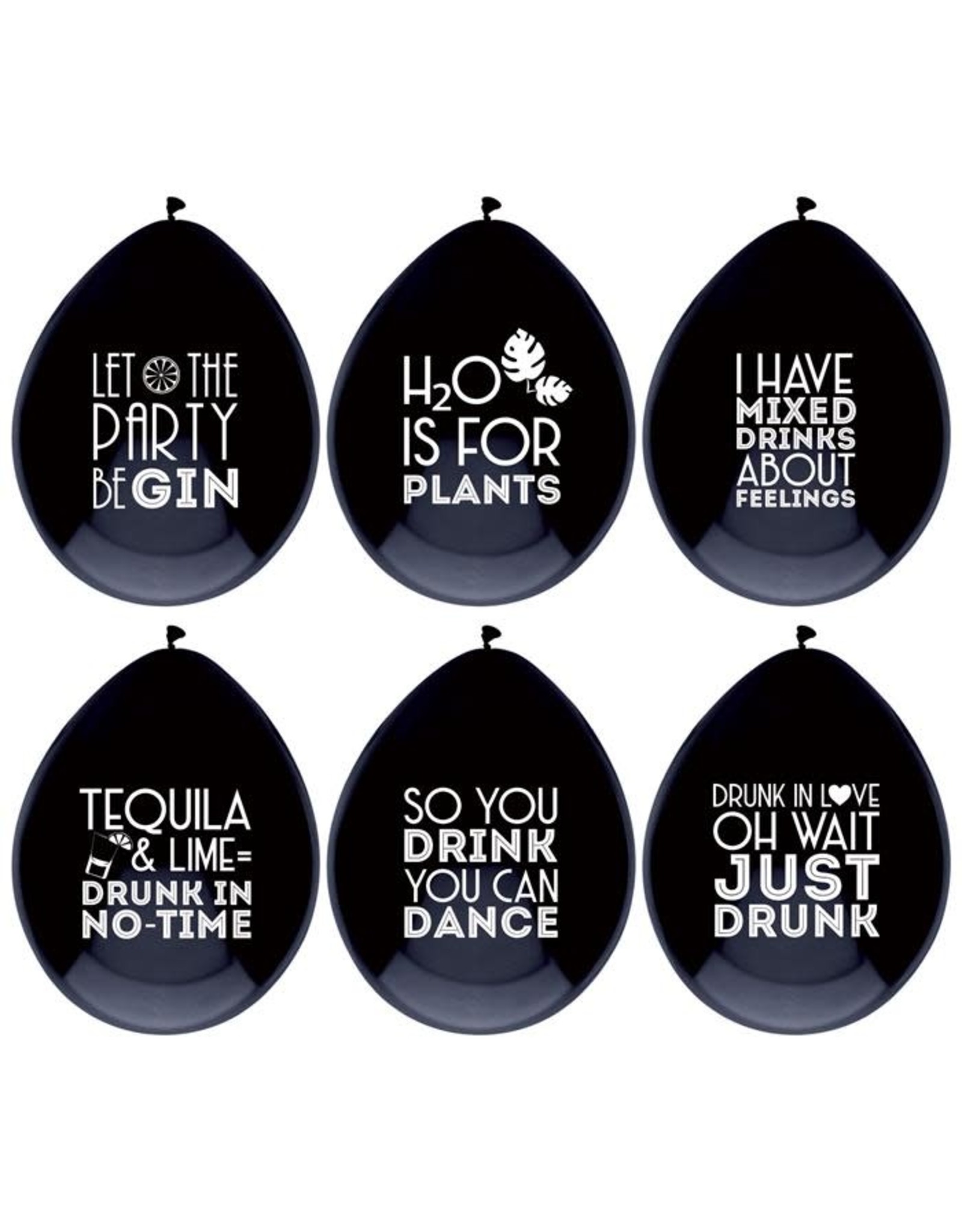 Party factory ballonnen drink quotes 6 stuks