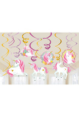 Unicorn swirl hangdecoratie 12-delig