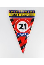 Verkeersbord vlaggenlijn 21 jaar 10 meter