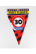 Verkeersbord vlaggenlijn 30 jaar 10 meter