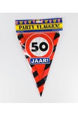 Verkeersbord vlaggenlijn 50 jaar 10 meter