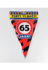 Verkeersbord vlaggenlijn 65 jaar 10 meter