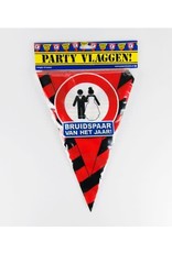 Verkeersbord vlaggenlijn bruidspaar 10 meter