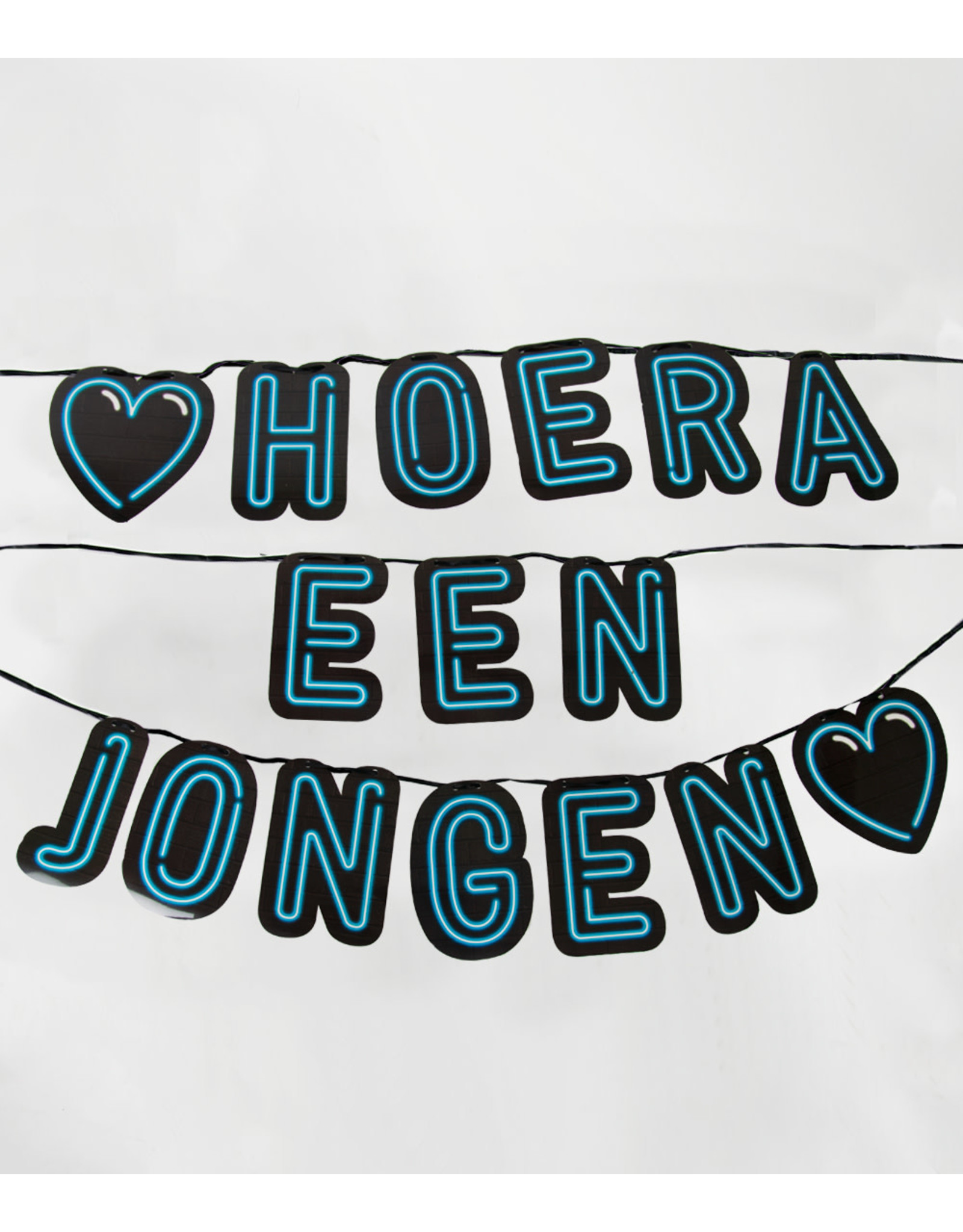 Neon slinger nr 13 Hoera een jongen