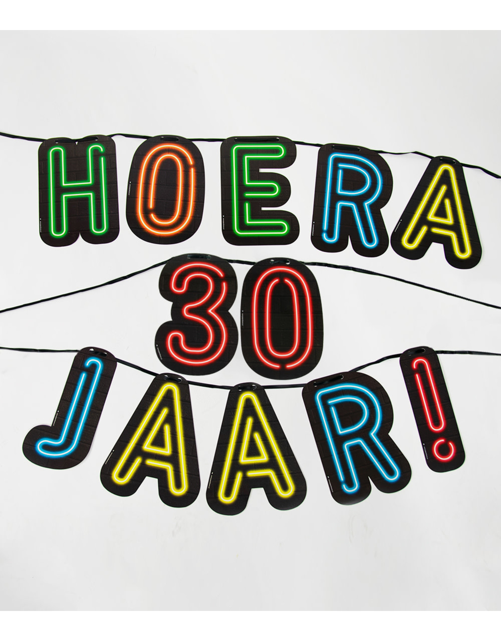 Neon slinger nr 4 Hoera 30 jaar