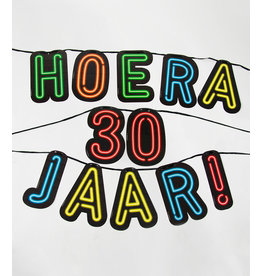 Neon slinger nr 4 Hoera 30 jaar