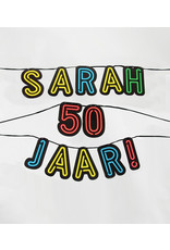 Neon slinger nr 8 Sarah 50 jaar