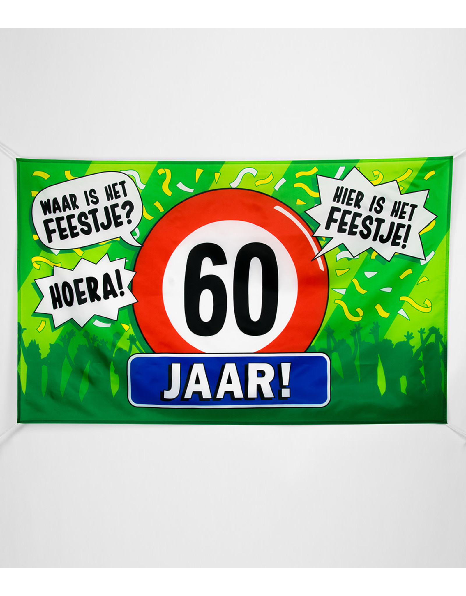 XXL gevelvlag 60 jaar 150 x 90 cm