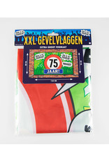 XXL gevelvlag 75 jaar 150 x 90 cm