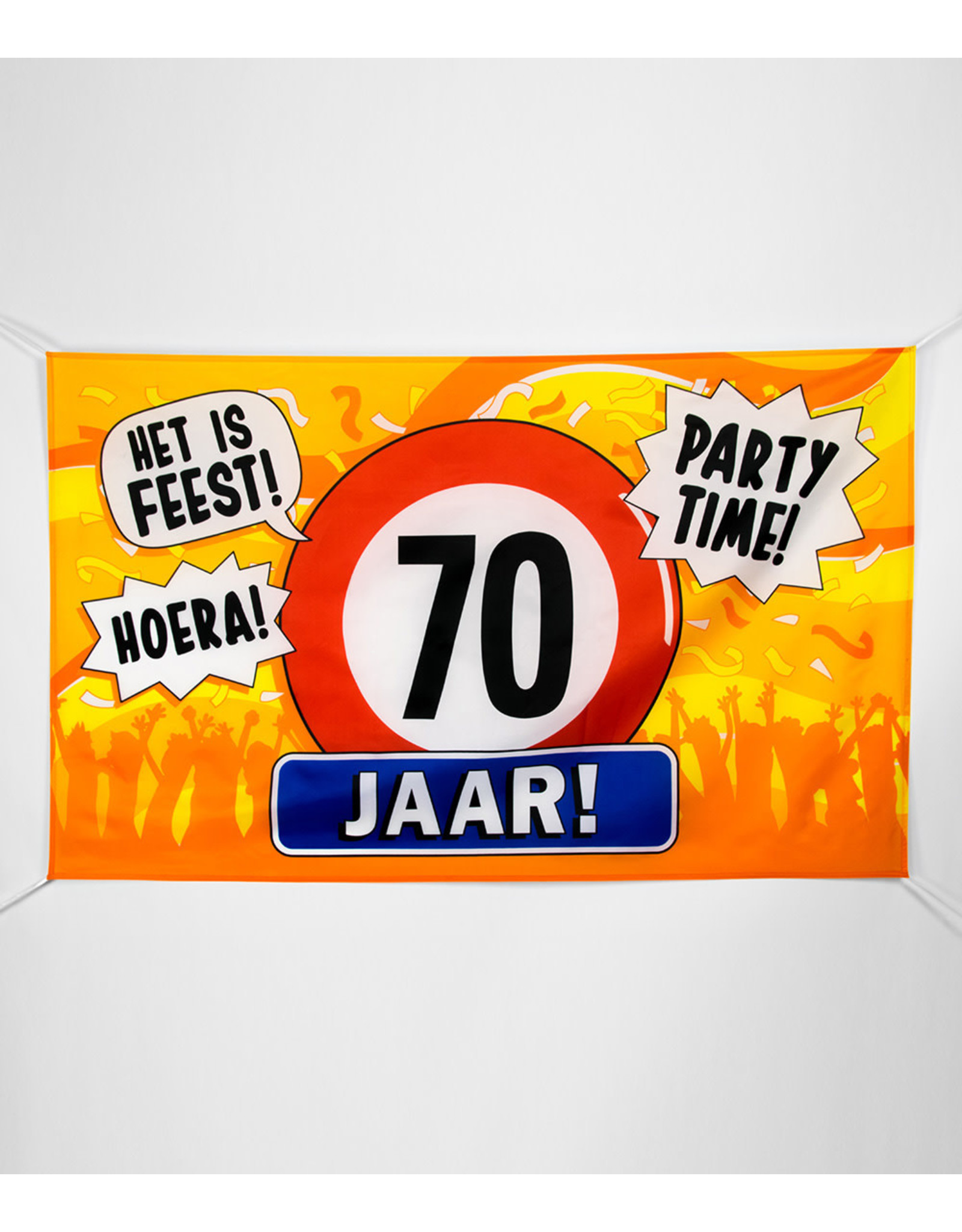 XXL gevelvlag 70 jaar 150 x 90 cm