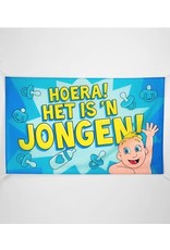 XXL gevelvlag hoera het is 'n jongen 150 x 90 cm