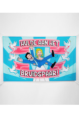 XXL gevelvlag hulde aan het bruidspaar 150 x 90 cm