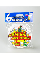 Bierviltjes met bier meer plezier 6 stuks