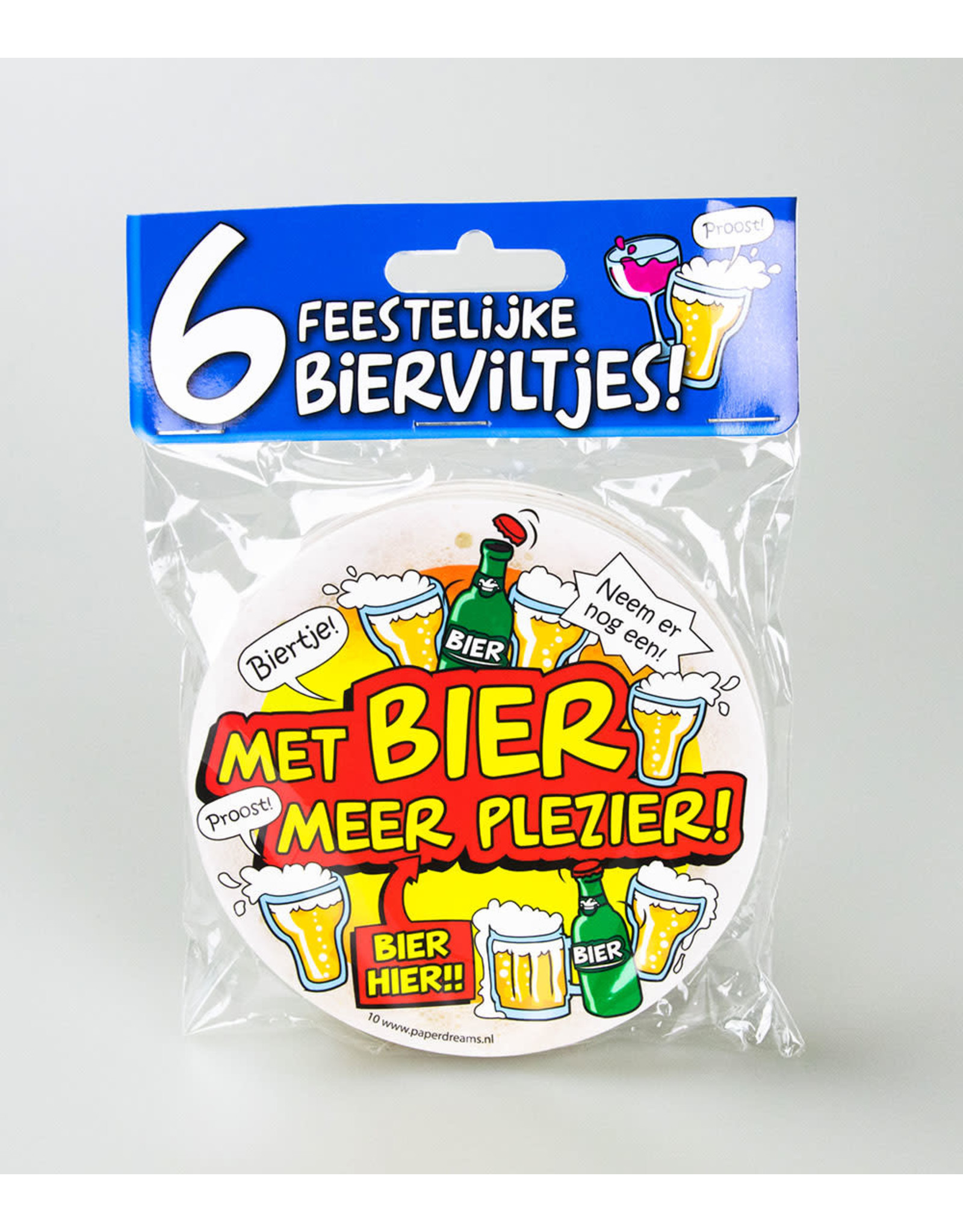 Bierviltjes met bier meer plezier 6 stuks