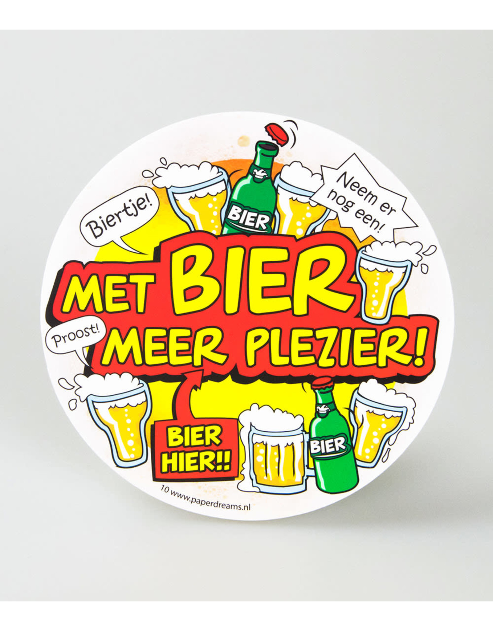 Bierviltjes met bier meer plezier 6 stuks