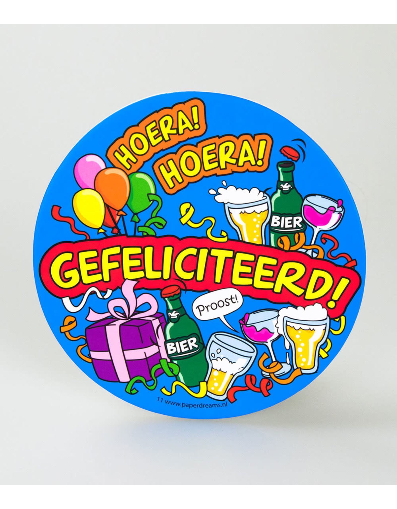 Bierviltjes hoera gefeliciteerd! 6 stuks