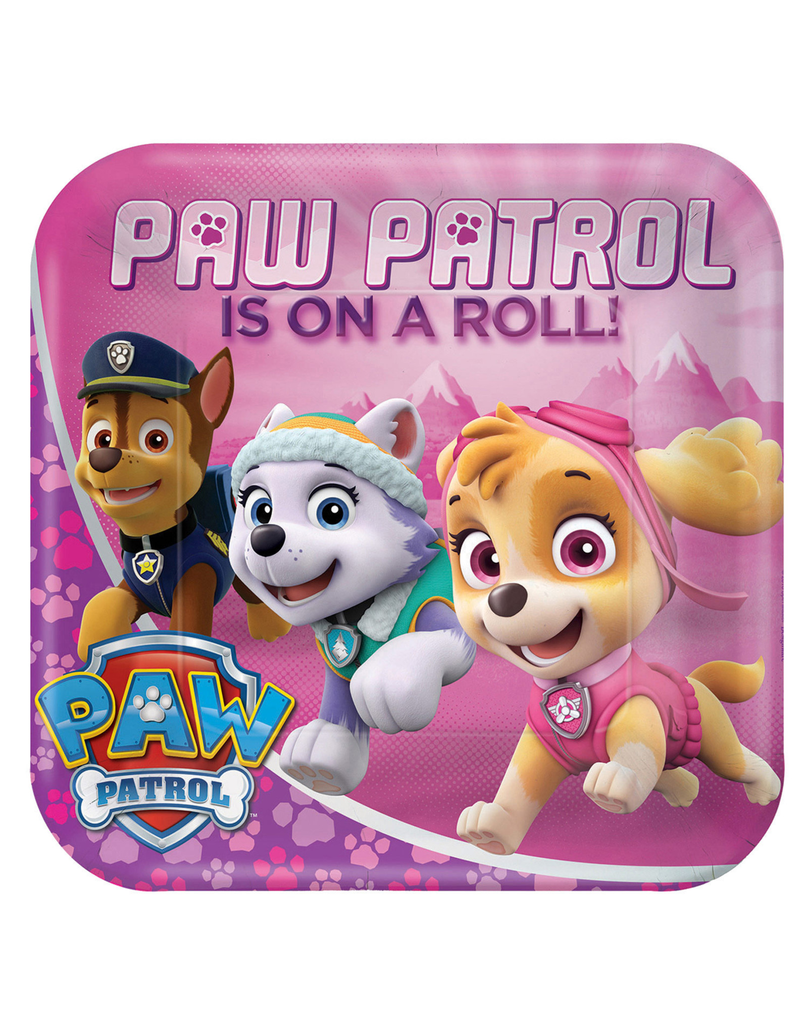 Opname Marine B.C. Amscan paw patrol meisjes borden 8 stuks - | Celebrate Online