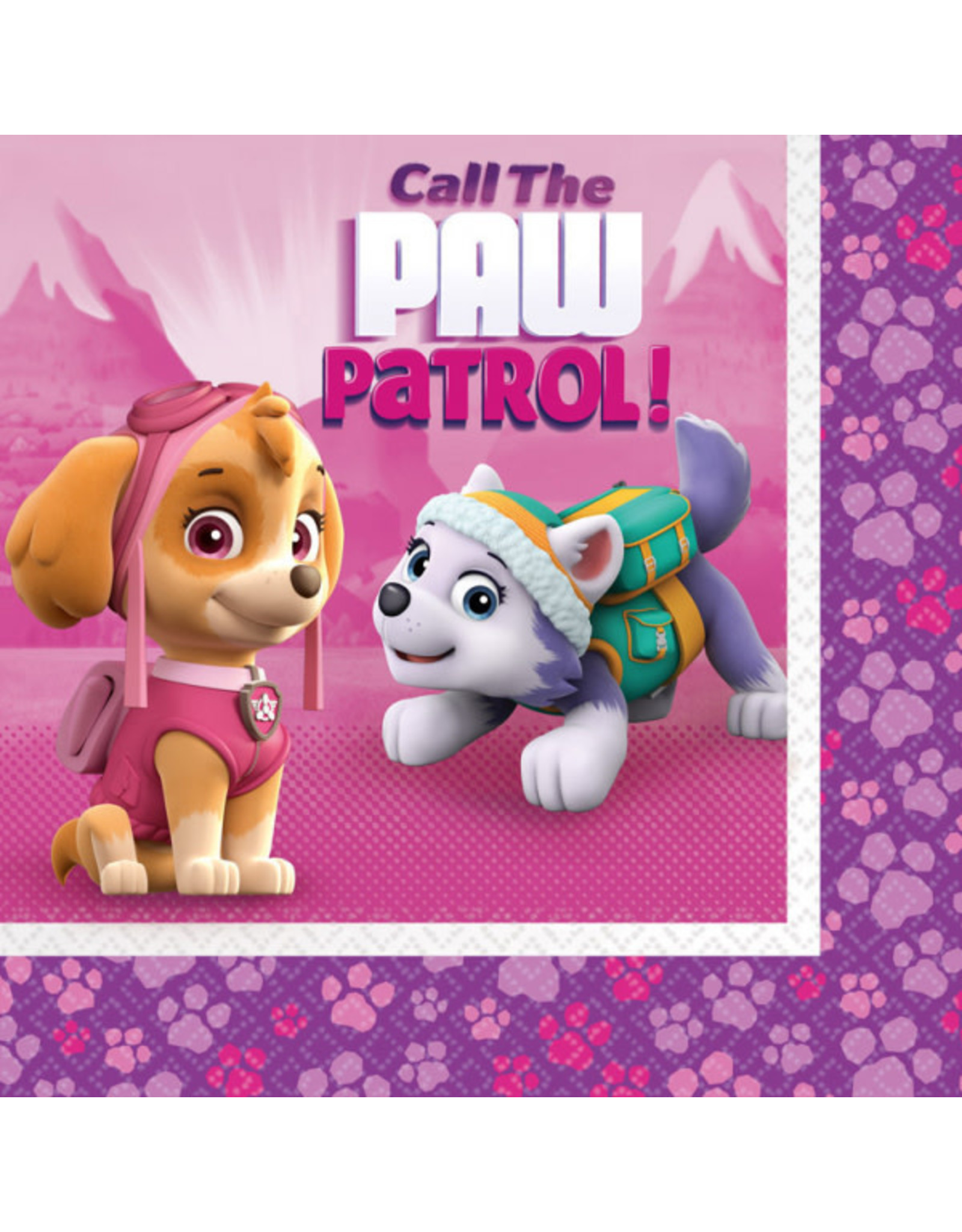 Paw patrol Skye servetten 33 x 33 cm 20 stuks