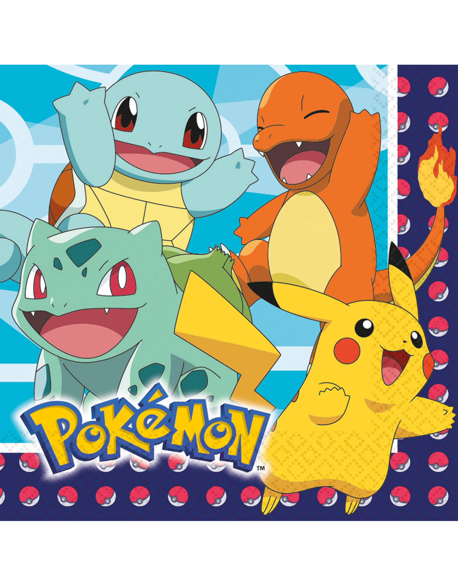 Pokemon servetten 33 x 33 cm 16 stuks