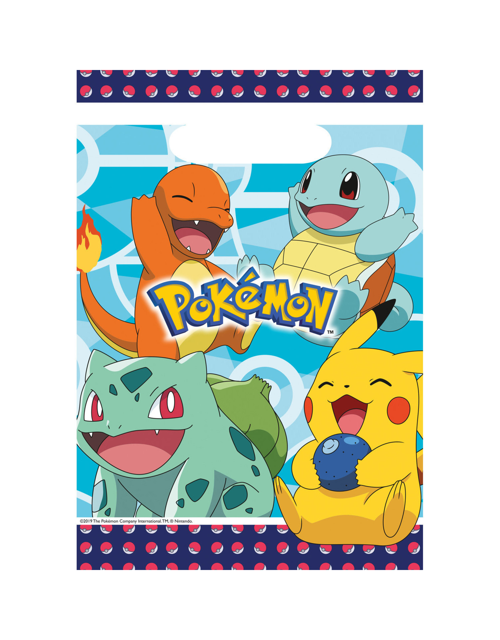 Pokemon plastic uitdeelzakjes 8 stuks