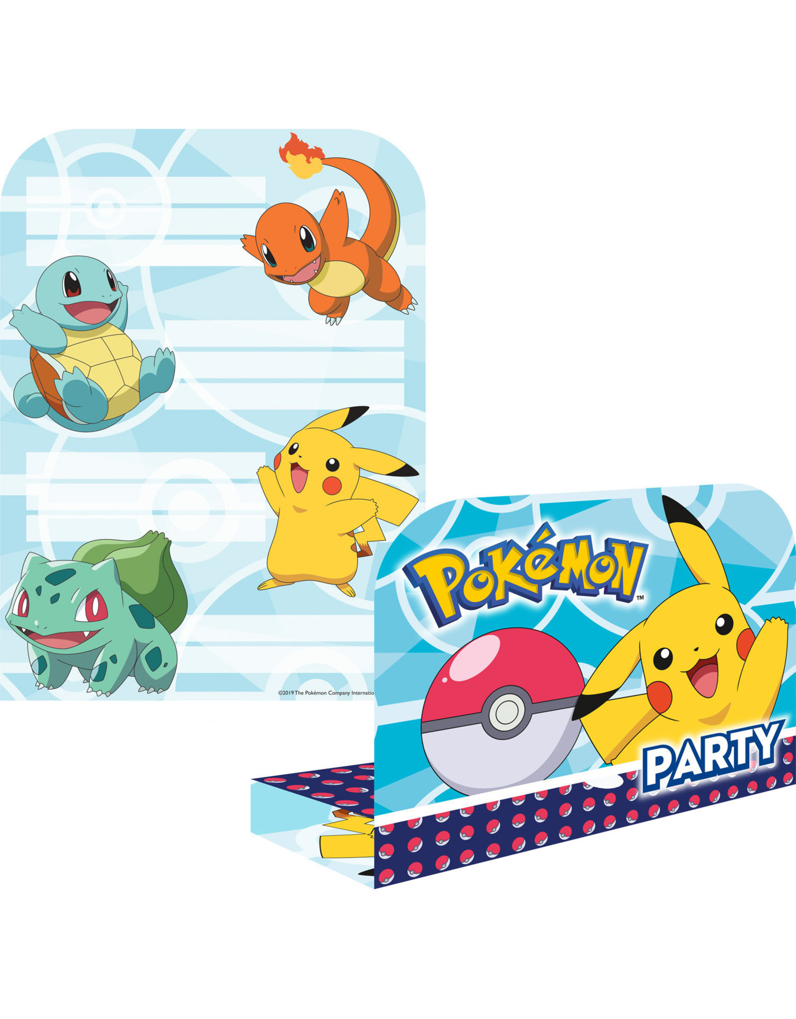 Pokemon uitnodigingen 8 stuks