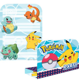 Pokemon uitnodigingen 8 stuks