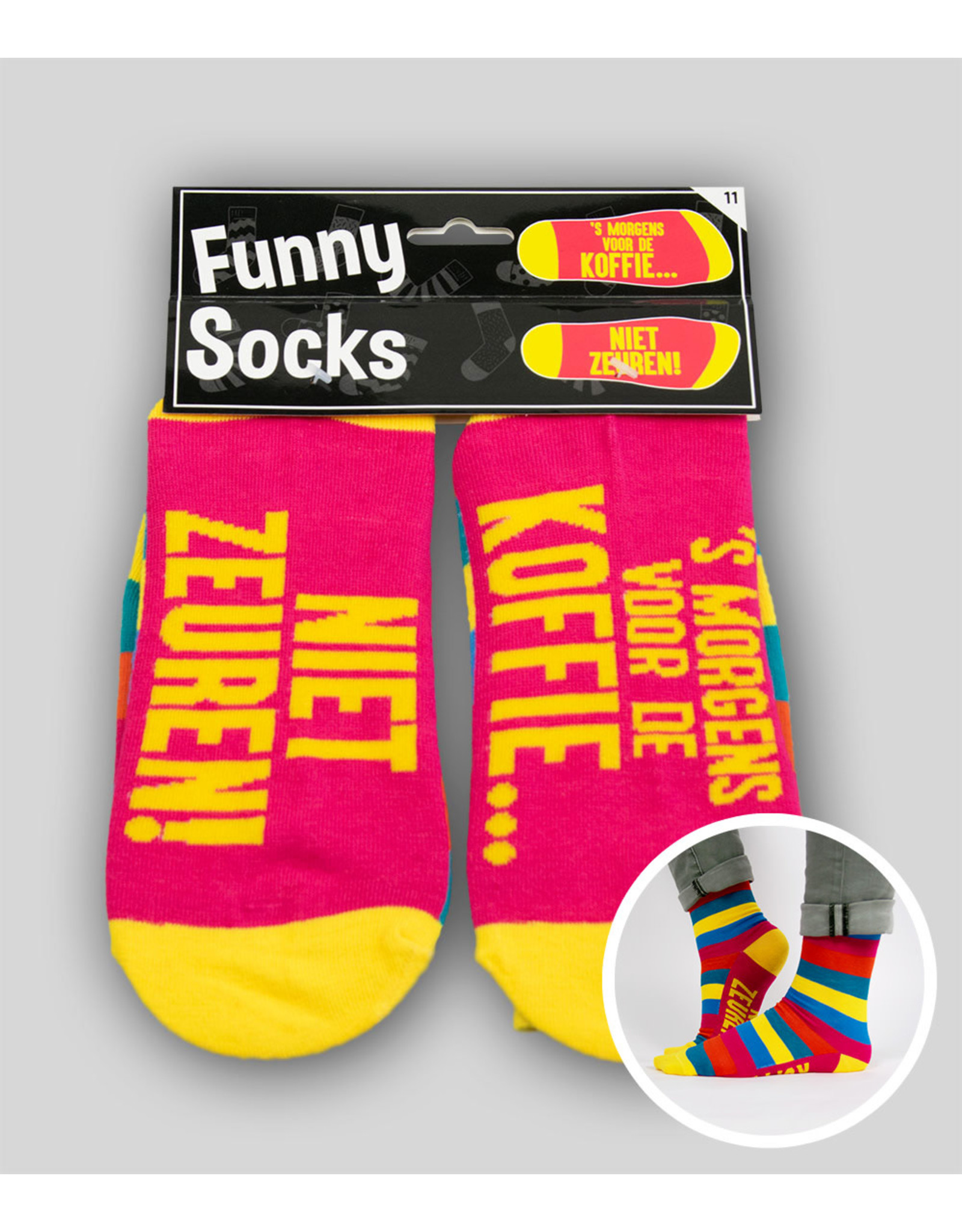 Funny socks Voor de koffie niet zeuren