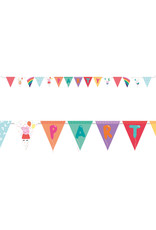 Peppa pig plastic vlaggenlijn 2.3 meter