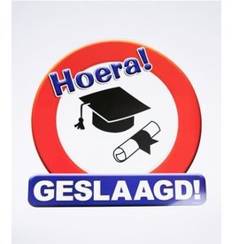 Huldeschild Geslaagd school