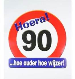 Huldeschild verkeersbord 90 jaar