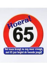 Huldeschild verkeersbord 65 jaar