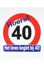 Huldeschild verkeersbord 40 jaar