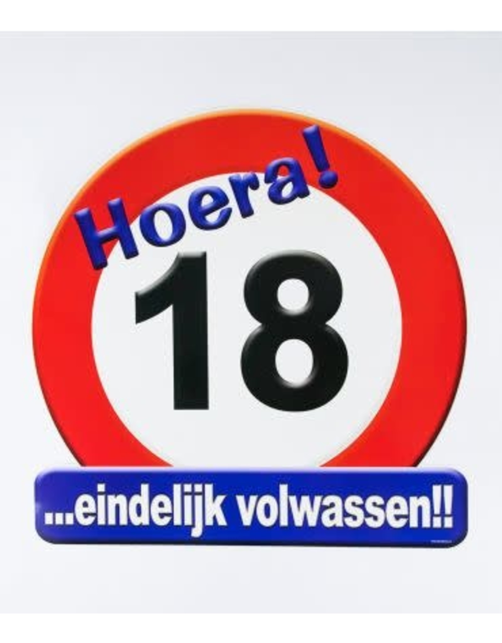 Huldeschild verkeersbord 18 jaar