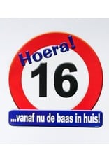 Huldeschild verkeersbord 16 jaar