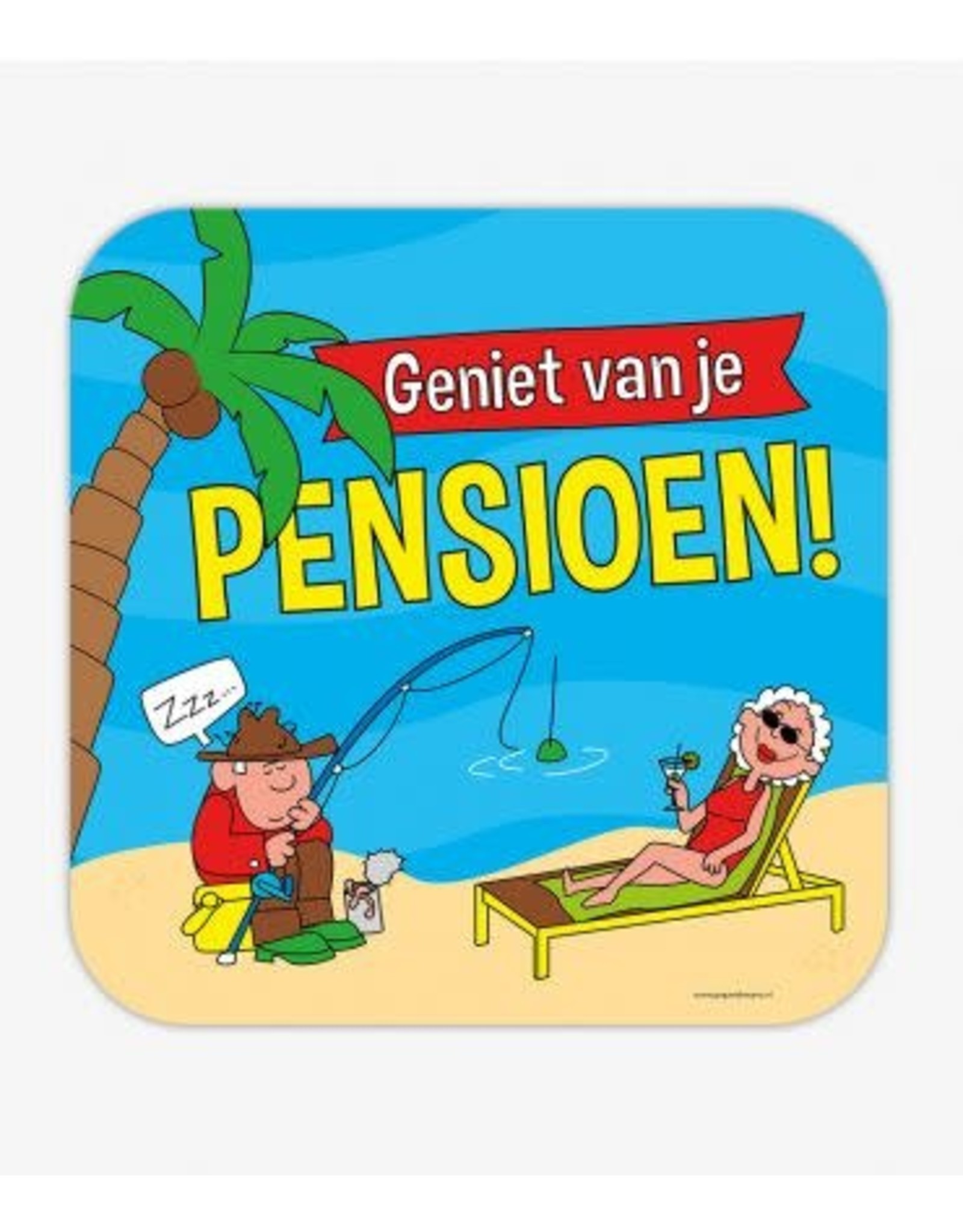 Huldeschild cartoon Pensioen