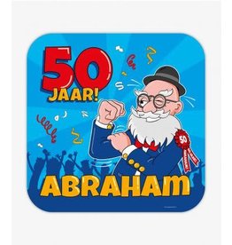 Huldeschild cartoon Abraham 50 jaar