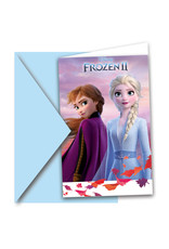 Disney Frozen 2 uitnodigingen met envelop 6 stuks