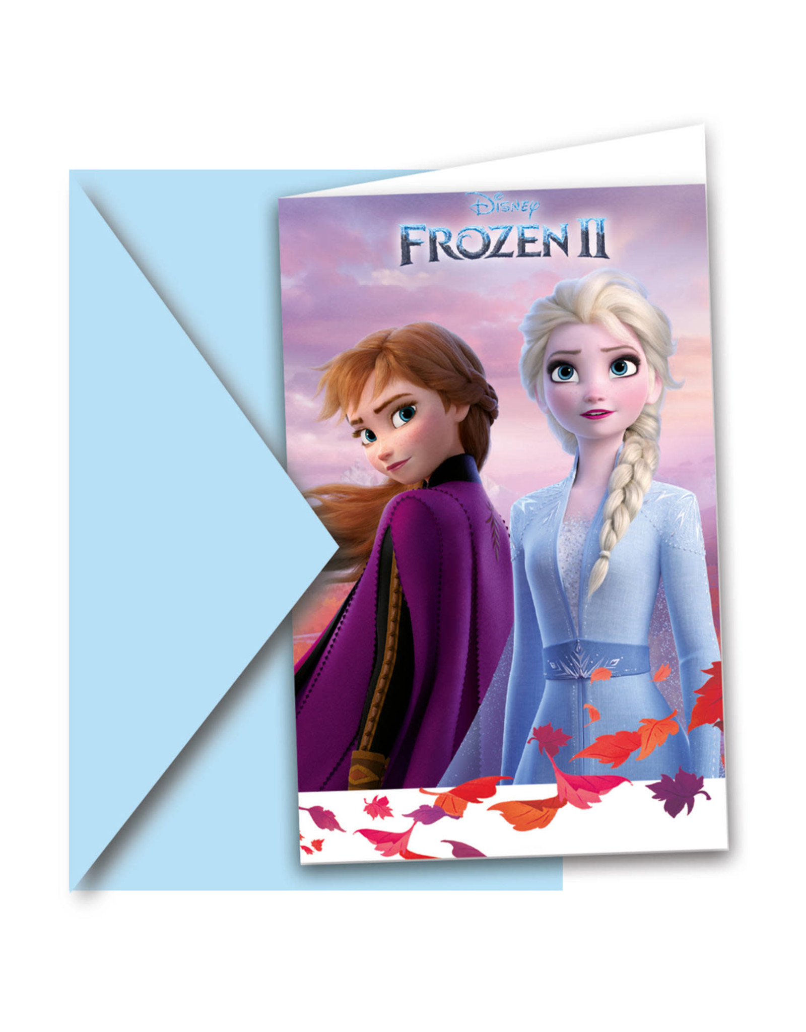 Disney Frozen 2 uitnodigingen met envelop 6 stuks