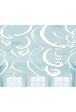 Swirl hangdecoratie wit 12 stuks Swirl hangdecoratie wit 12 stuks
